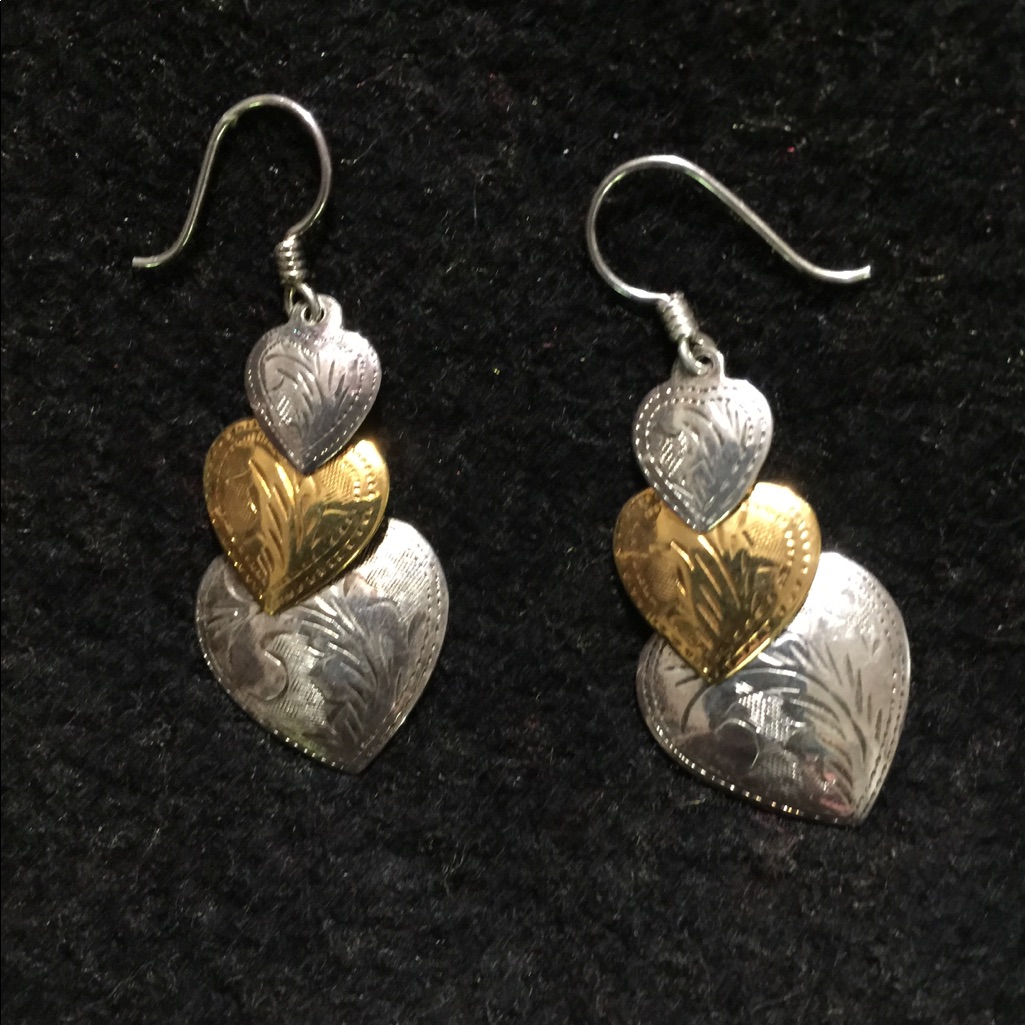 3 Piece Sterling Heart Earrings